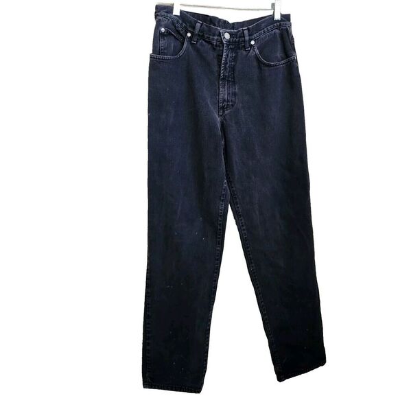 Vintage Versace Jeans Couture Jeans Womens Straight Leg Distressed Black  Defect - Picture 2 of 11